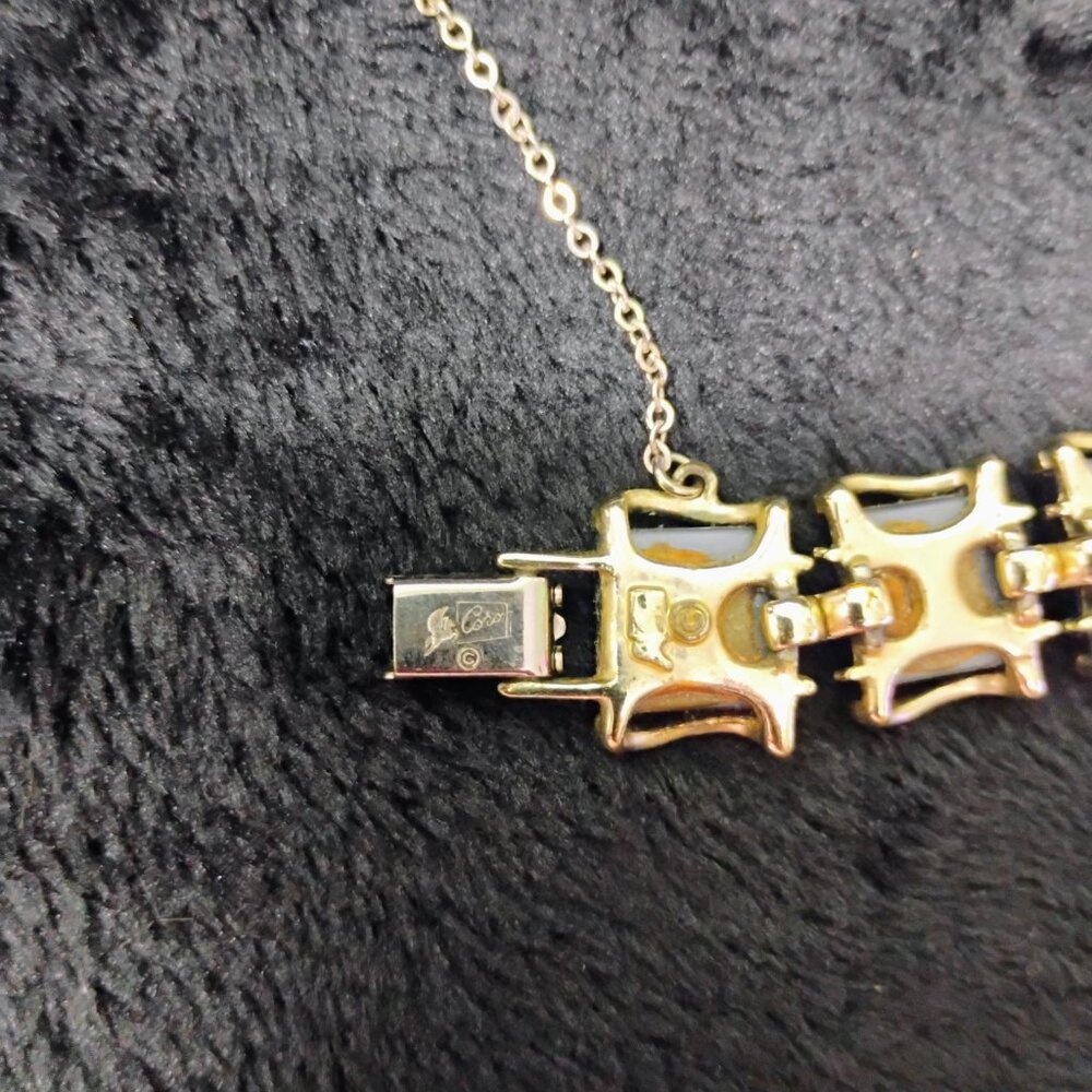 Coro Blue Necklace and Bracelet Set (201) - Picture 4 of 6